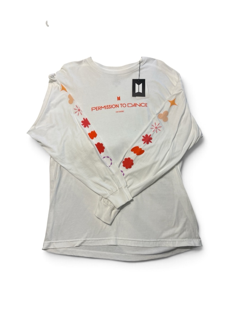 BTS Permission to Dance White Long Sleeve Tee